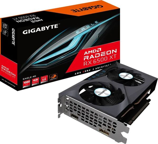 Видеокарта Gigabyte PCI-E GV-R65XTEAGLE-4GD AMD Radeon RX 6500XT 4096Mb 64 GDDR6 2900/12000 HDMIx1 DPx1 HDCP Ret
Видеокарта Gigabyte PCI-E GV-R65XTEAGLE-4GD AMD Radeon RX 6500XT 4096Mb 64 GDDR6 2900/12000 HDMIx1 DPx1 HDCP Ret