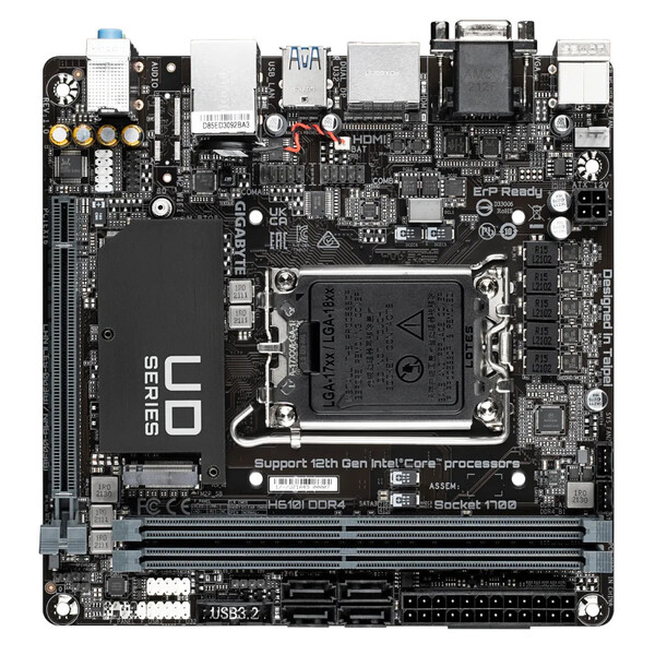 

Материнская плата Gigabyte LGA 1700 Intel H610 H610I DDR4