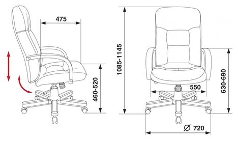 Кресло руководителя Бюрократ  T-9908