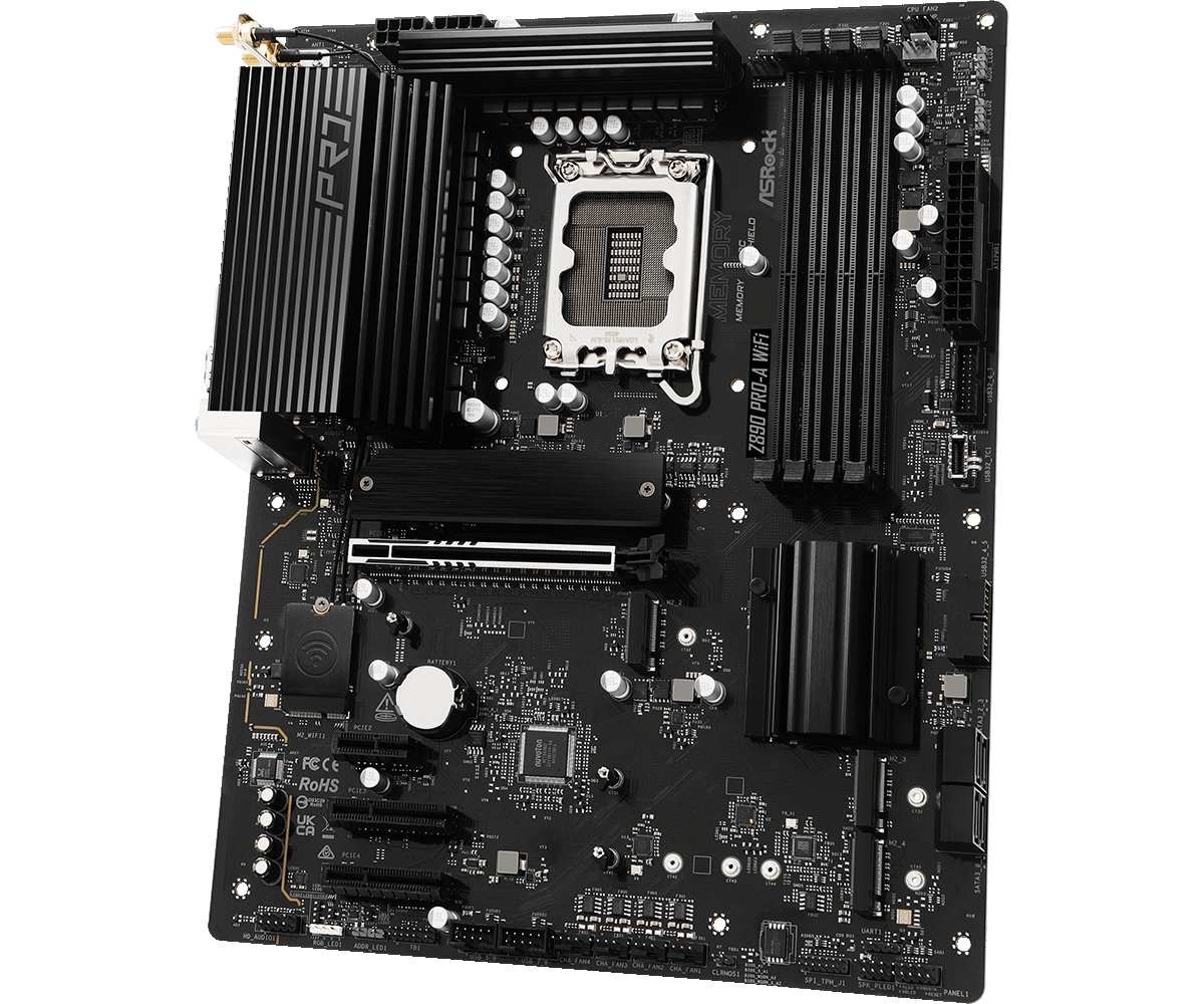 Материнская плата ASRock LGA 1851 Intel Z890 Z890 PRO-A WIFI