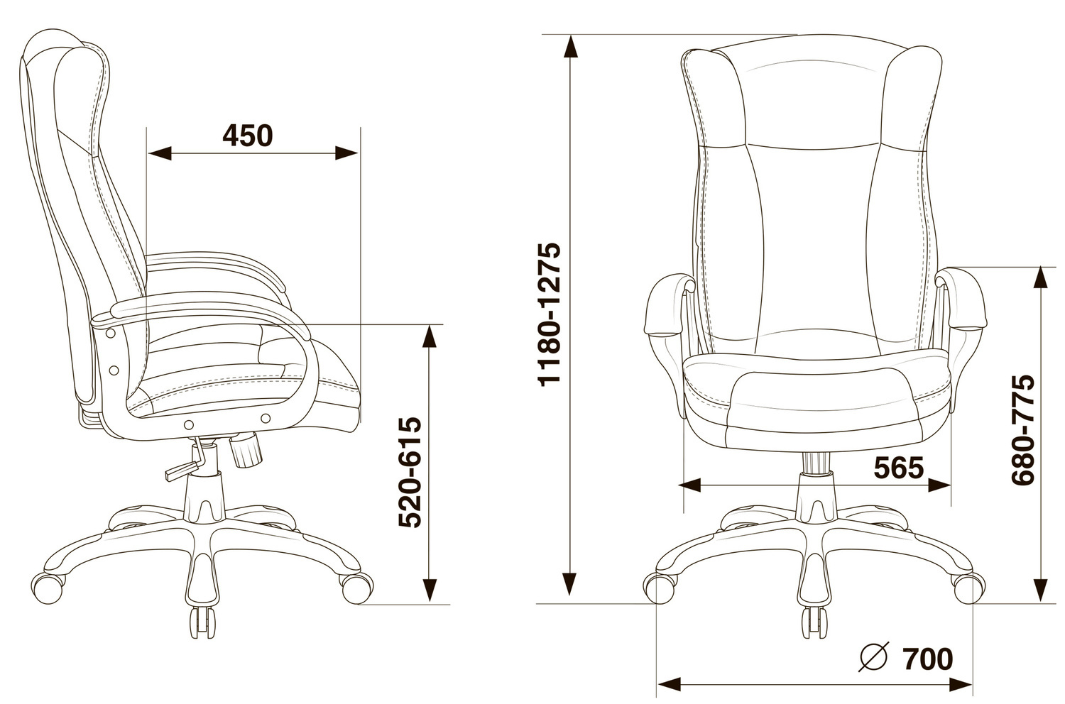 Кресло руководителя Бюрократ  CH-879N