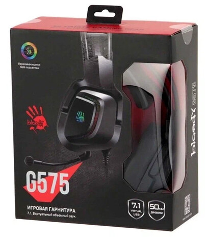 Гарнитура A4tech Bloody G575, цвет черный