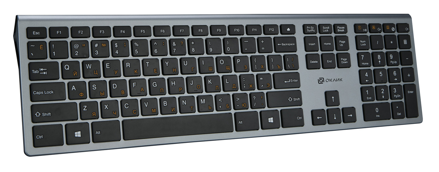 Клавиатура Oklick KeyBoard 890S 1196549, цвет серый