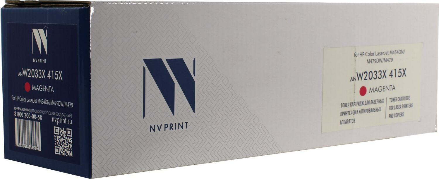 Тонер-картридж пурпурный NVPrint для HP, NV-W2033X-415X-M