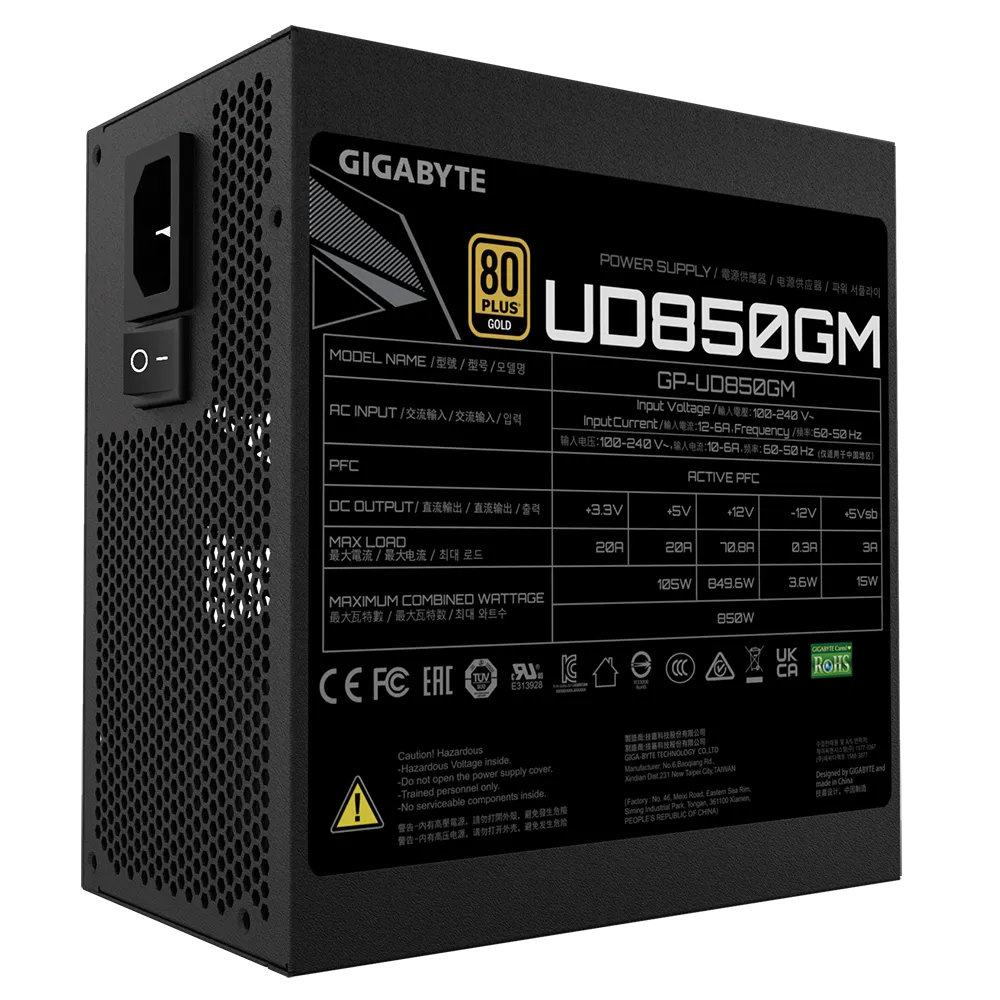Блок питания Gigabyte GP-UD850GM