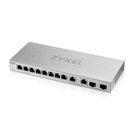 Коммутатор/ Zyxel XGS1210-12 Multi-Gigabit Smart L2 Switch, 8xGE, 2x1/2.5GE, 2xSFP+, Desktop, Silent