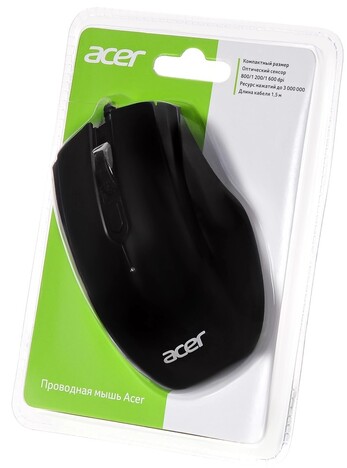 Мышь ACER OMW020 ZL.MCEEE.004, цвет черный