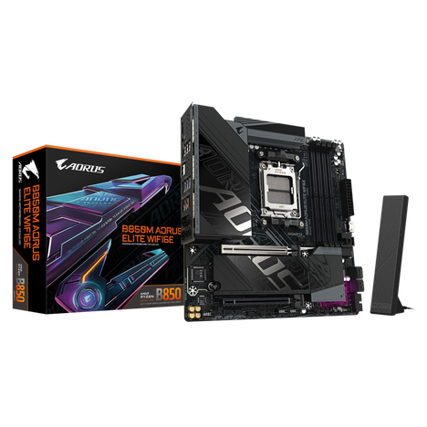 Материнская плата Gigabyte AM5 AMD B850 B850M AORUS ELITE WIFI6E ICE