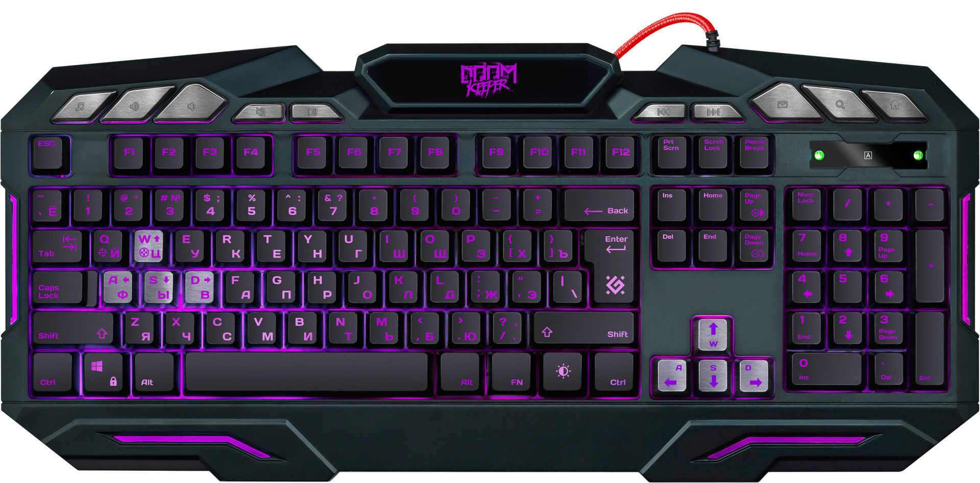Клавиатура Defender Doom Keeper GK-100DL 45100, цвет черный