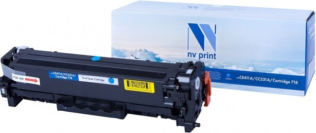 Картридж голубой NVPrint Color LaserJet, NV-CE411A/CC531A/718C