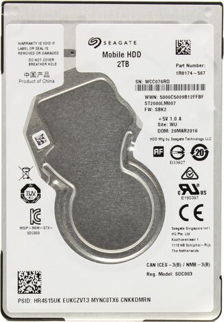 Жесткий диск  SEAGATE Mobile HDD 2.5  2TB 5.4K SATA3