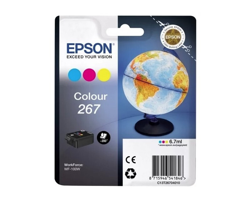 Картридж голубой, желтый, пурпурный Epson C13T26704010