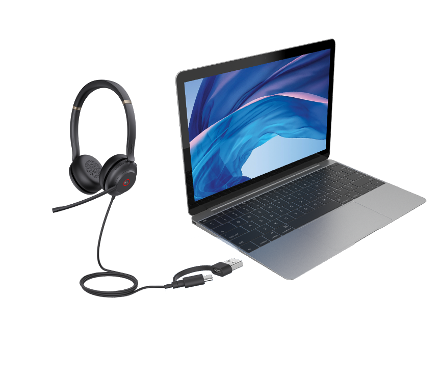 Гарнитура Yealink UH37 Dual UC USB-C/A, цвет черный