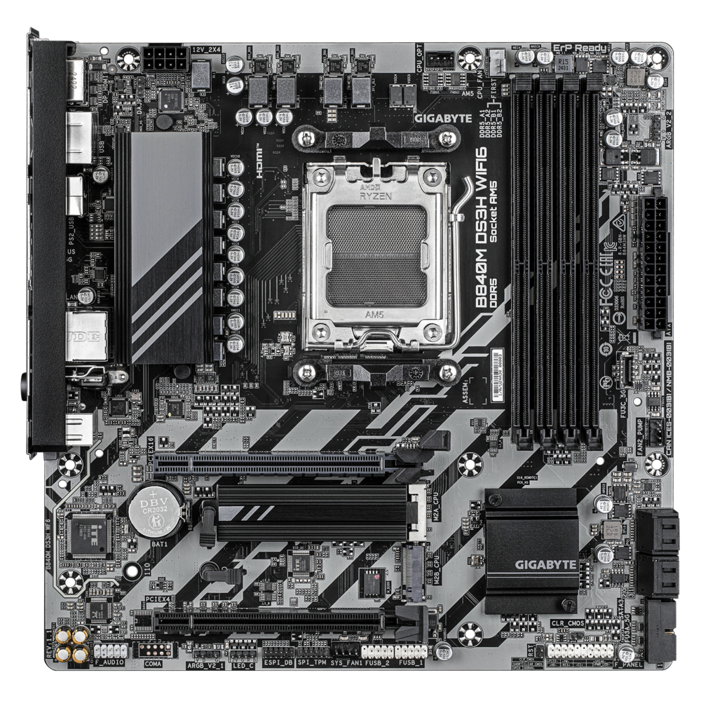 Материнская плата Gigabyte AM5 AMD B840 B840M DS3H WIFI6
