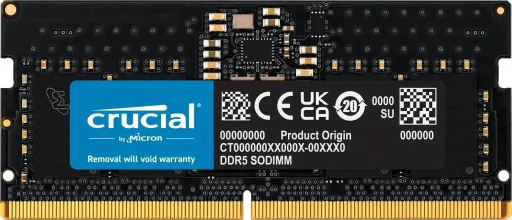 Оперативная память Crucial Laptop DDR5 5600МГц 1x8ГБ CL46, CT8G56C46S5