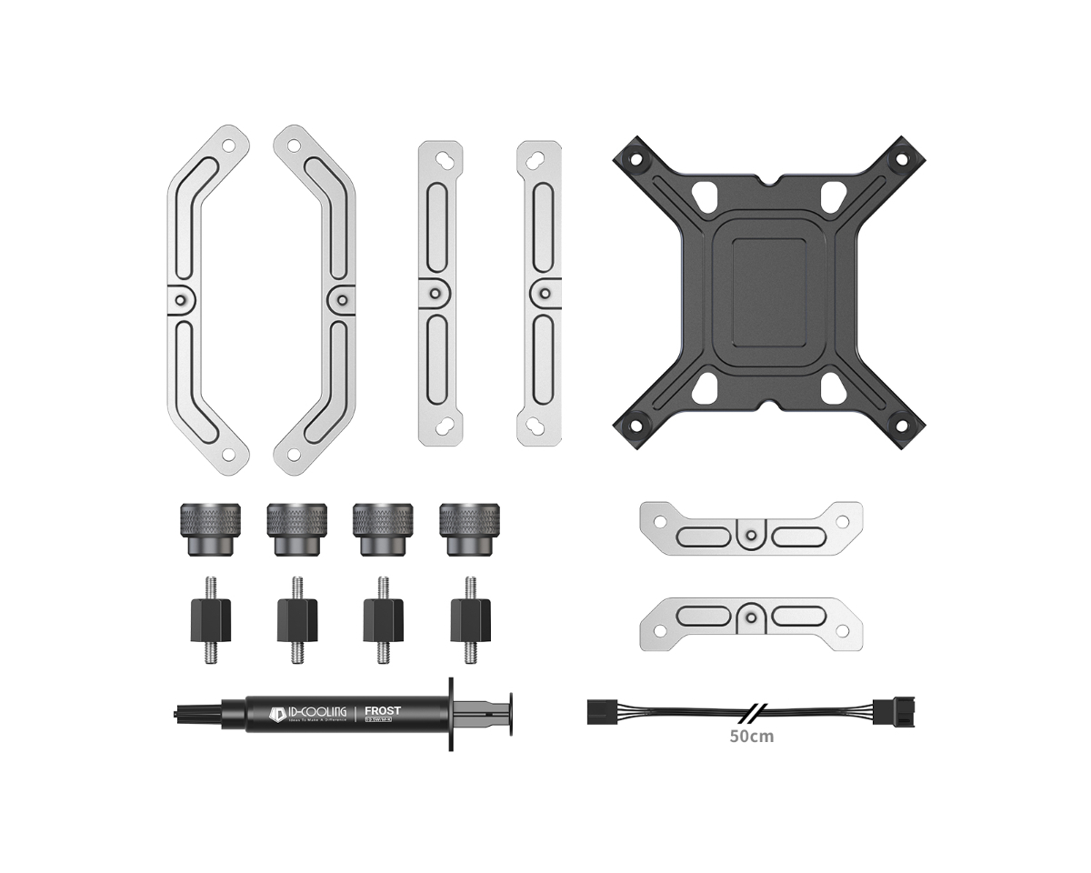 Система водяного охлаждения ID-Cooling DX240 Max Soc-AM5/AM4/1200/1700/1851 белый 4-pin 32.5dB Al+Cu 300W Ret (DX240 MAX WHITE)