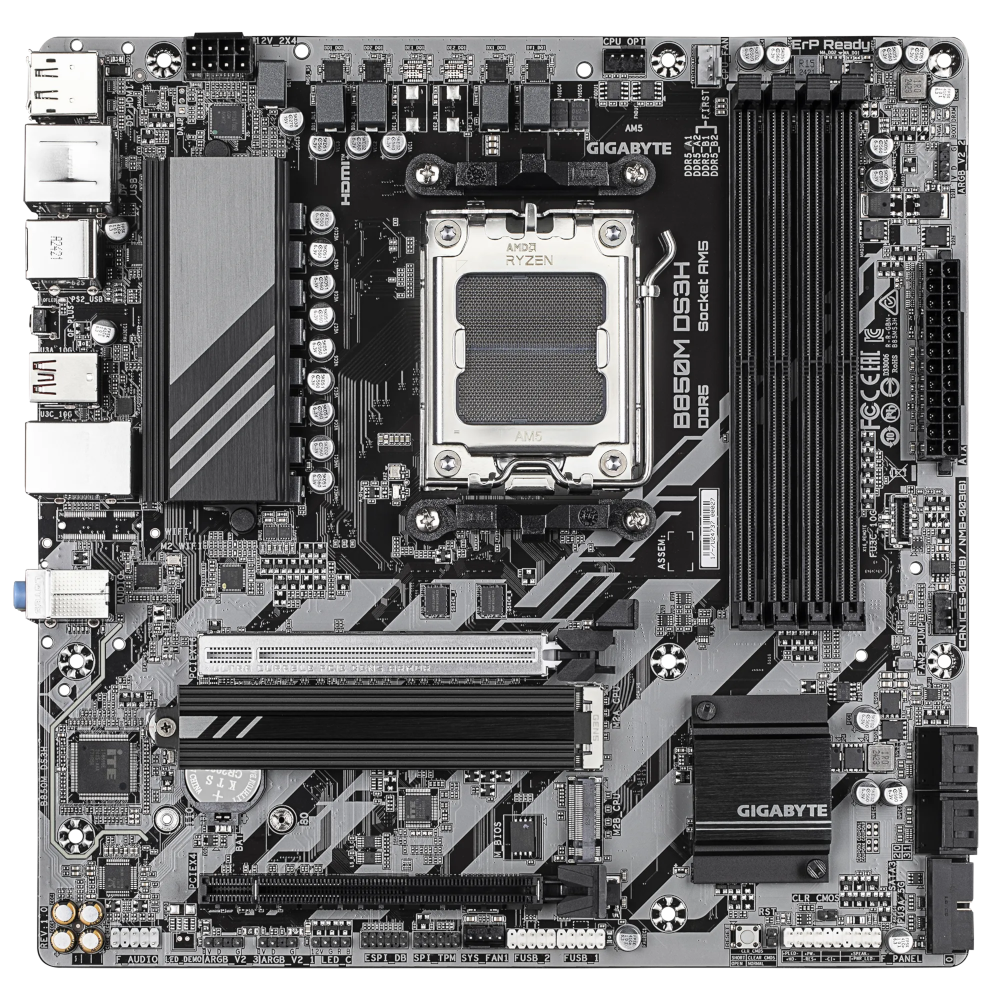 Материнская плата Gigabyte AM5 AMD B850 B850M DS3H