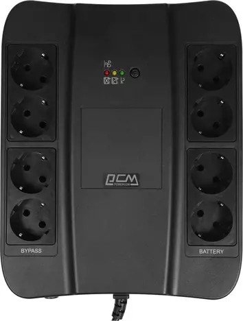 Powercom Back-UPS SPIDER, Line-Interactive, 1000VA/550W, Tower, 8xSchuko outlets (4 surge &amp; 4 batt), USB (688277)