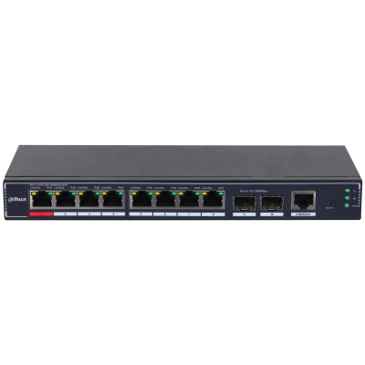 Коммутатор Dahua 10-Port  Cloud Managed Desktop Gigabit Switch with 8-Port PoE