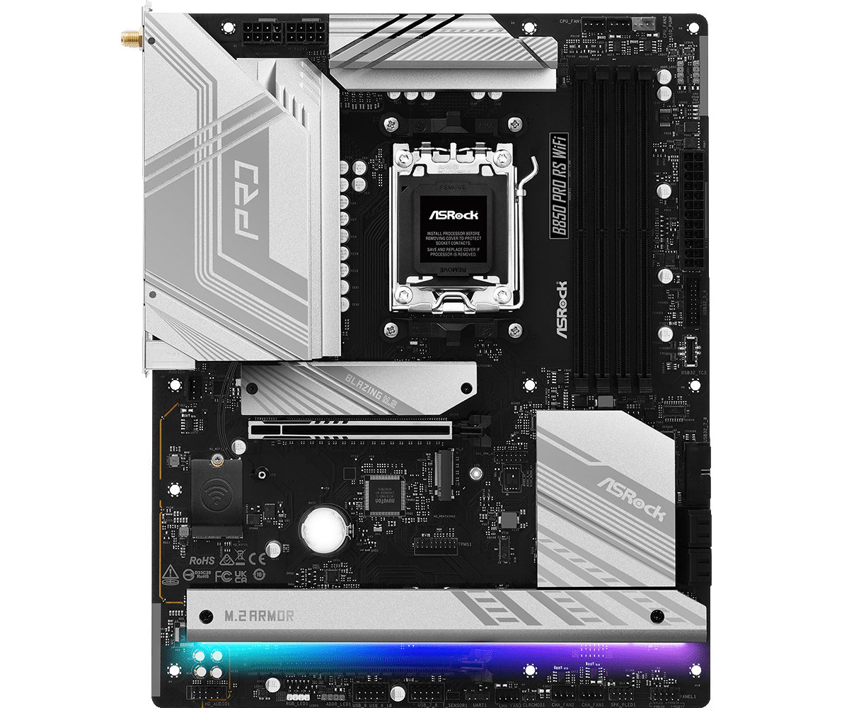 Материнская плата ASRock AM5 AMD B850 B850 Pro RS WiFi