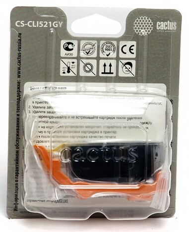 Картридж серый Cactus CS-CLI521GY