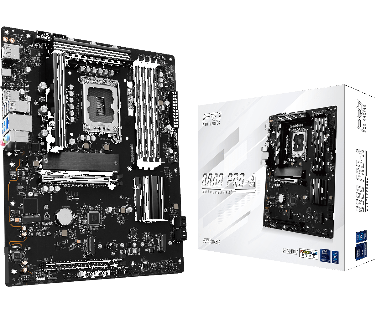 Материнская плата ASRock LGA 1851 Intel B860 B860 PRO-A