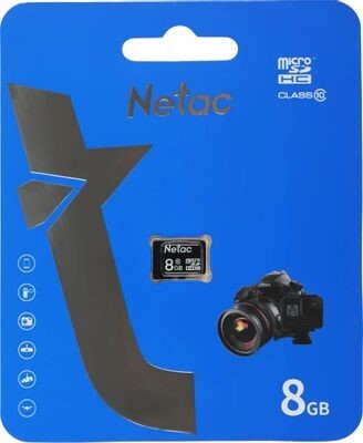 Карта памяти Netac MicroSDHC P500 Standard 8GB