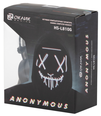 Наушники Oklick HS-L810G ANONYMOUS, цвет черный