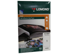 Бумага Lomond A4/90г/м2/25л./белый матовое самоклей., 2210003