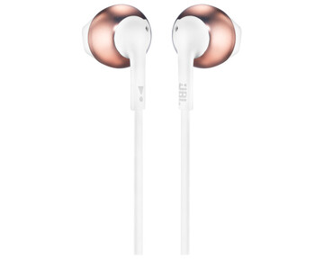 Наушники JBL T205, цвет розовый/белый