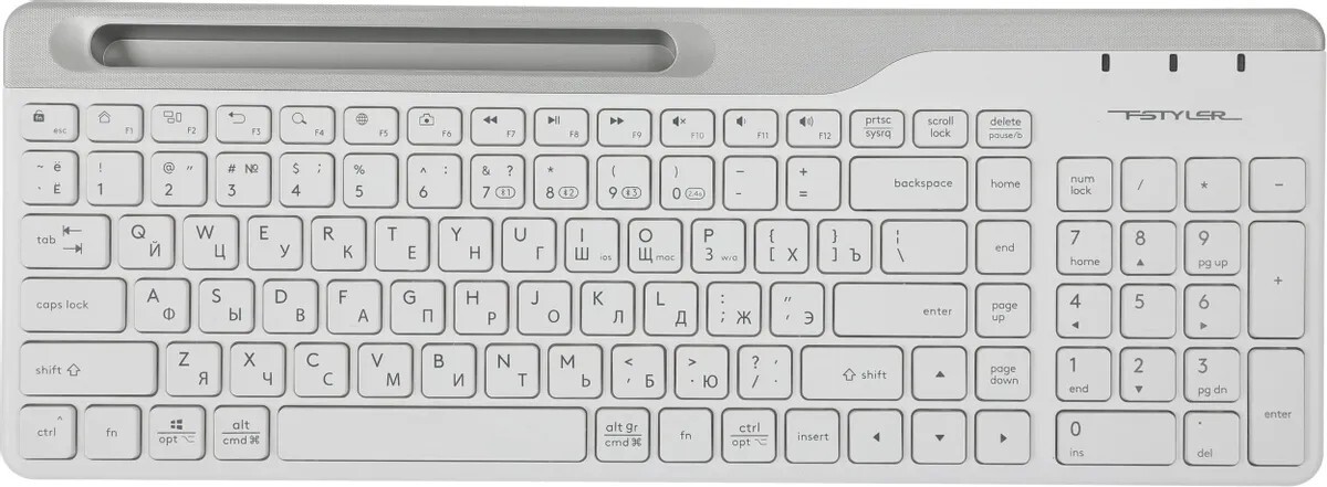 Клавиатура+мышь A4tech Клавиатура + мышь Fstyler FB2535C FB2535C ICY WHITE, цвет белый