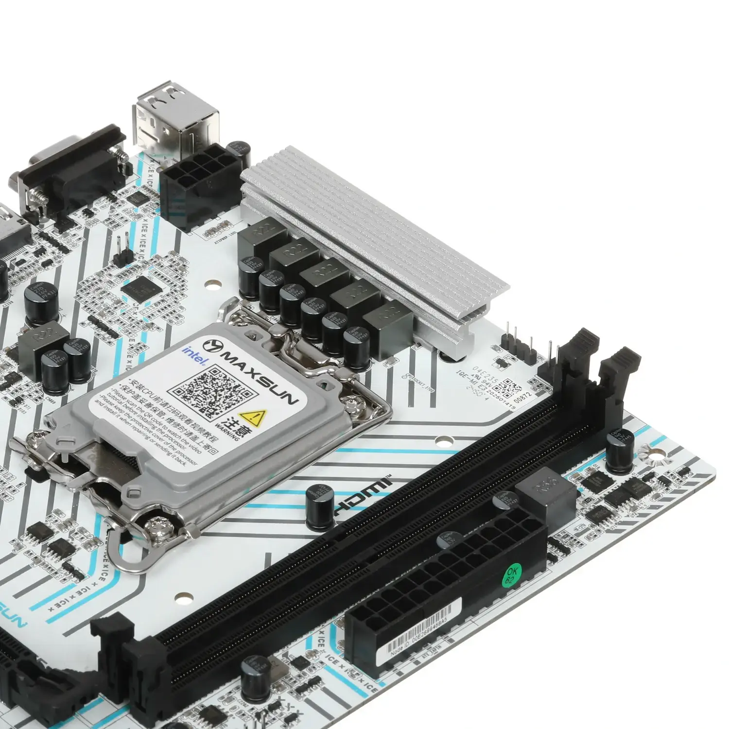 Материнская плата Maxsun LGA 1700 Intel B760 B760M GAMING WIFI ICE