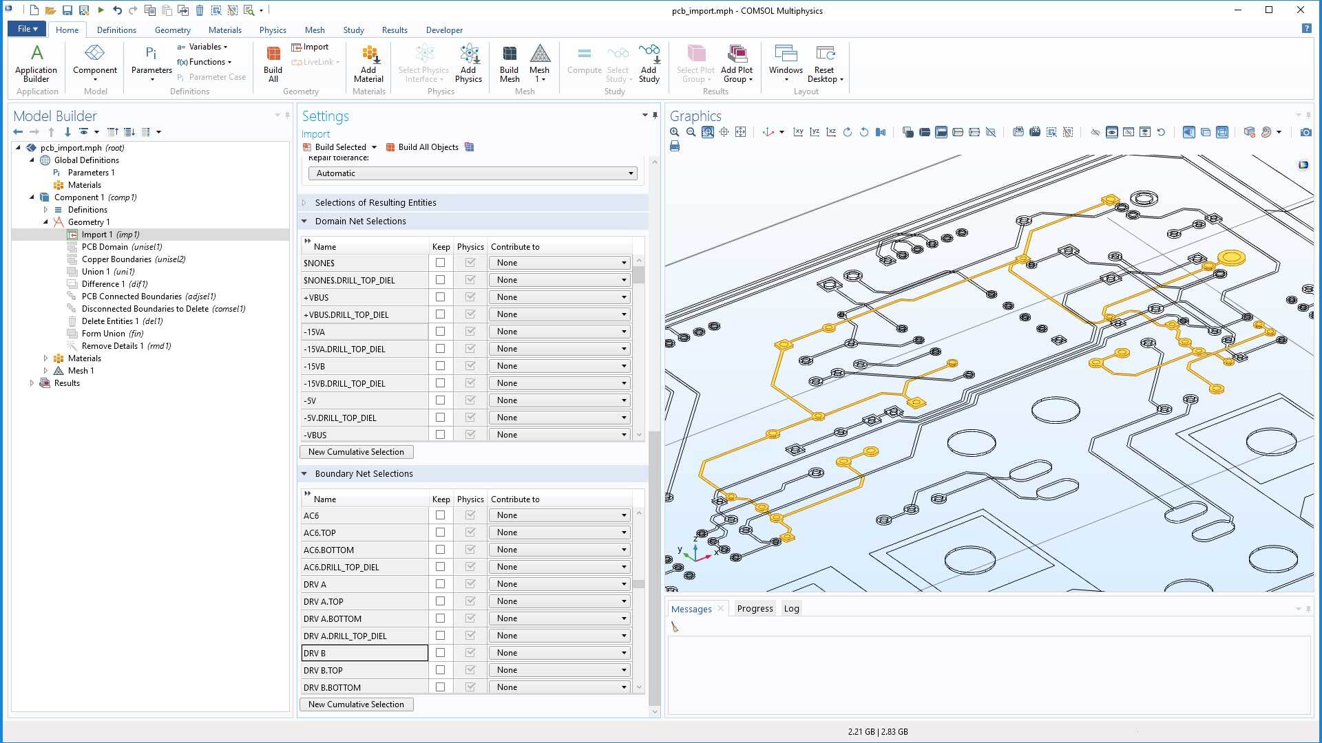 Модуль «ECAD-импорт» для программы COMSOL Multiphysics®