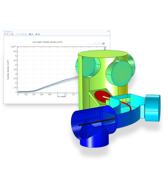Модуль «Молекулярные течения» для программы COMSOL Multiphysics®