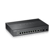 ZYXEL NebulaFlex Pro GS2220-10 Hybrid L2 Switch, rack 19 ", 8xGE, 2xCombo (SFP / RJ-45), silent, standalone / cloud management