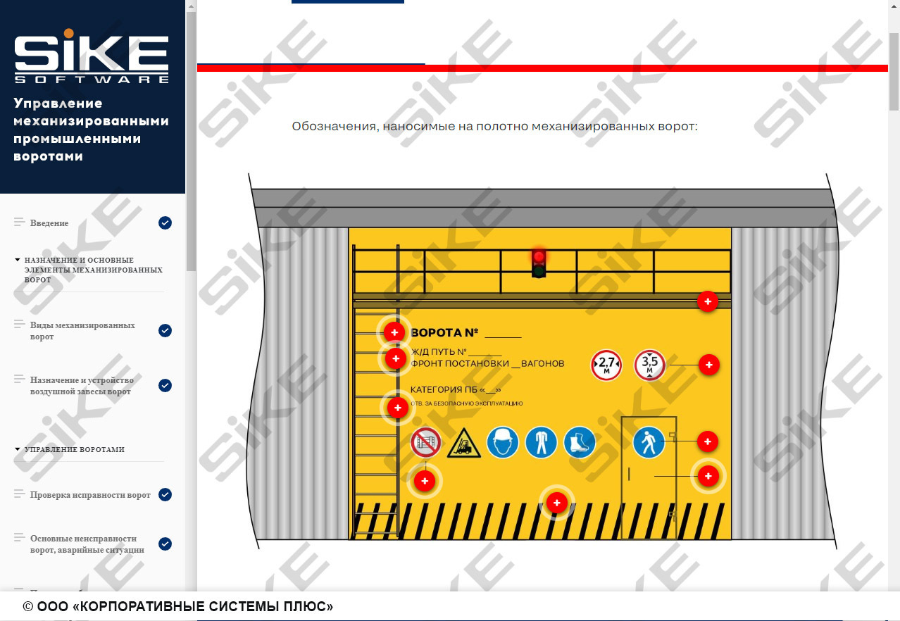 Sike. Электронный курс «Управление механизированными промышленными воротами»