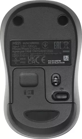Мышь Logitech M221 Silent 910-006111, цвет черный