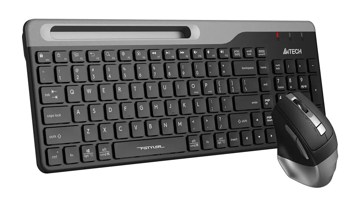 Клавиатура+мышь A4tech Fstyler FB2535C SMOKY GREY, цвет черный