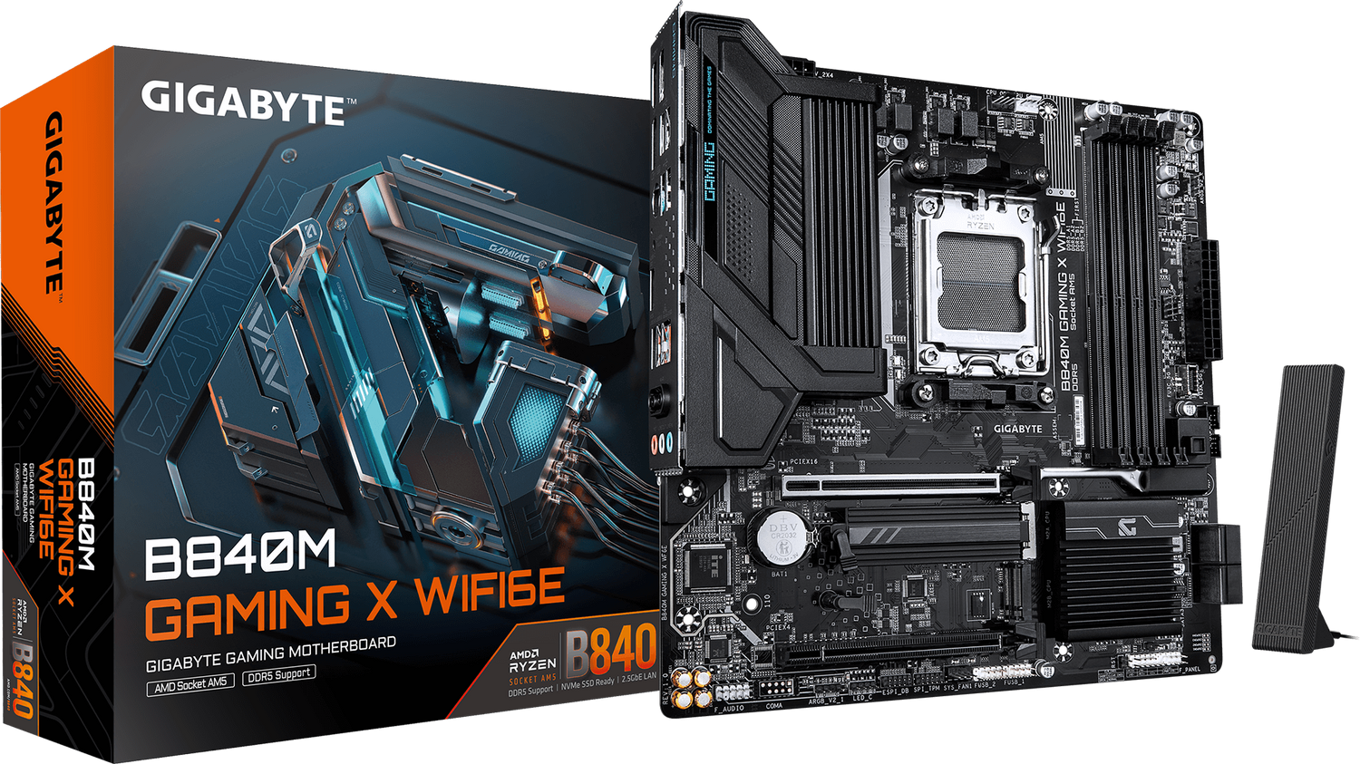 Материнская плата Gigabyte AM5 AMD B840 B840M GAMING X WIFI6E
