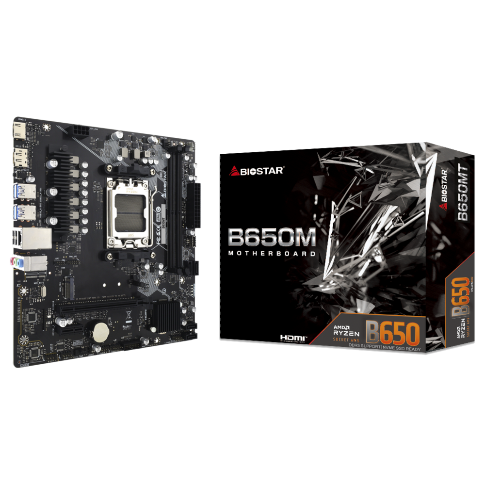 Материнская плата Biostar AM5 AMD B650 B650MT