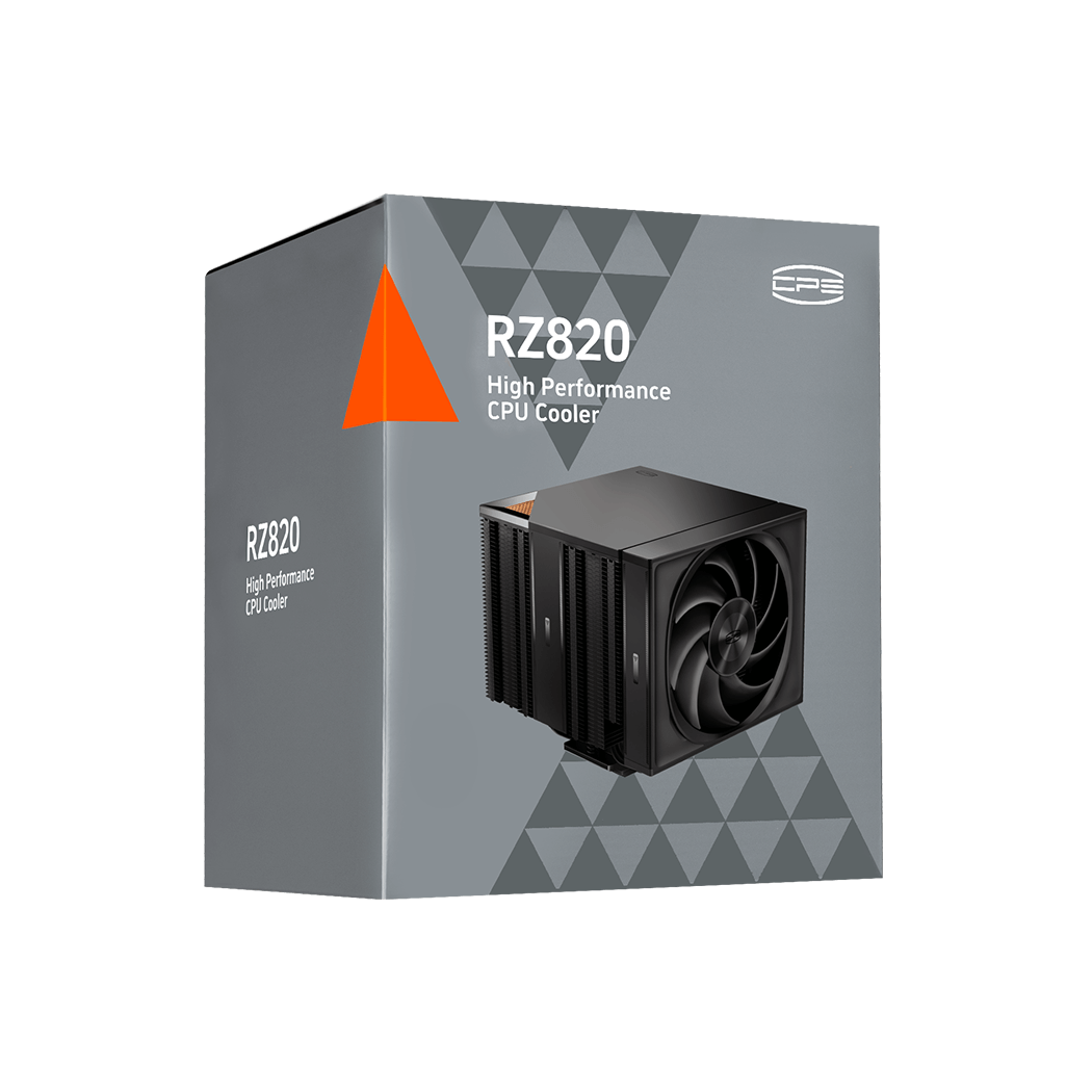 Устройство охлаждения(кулер) PcCooler RZ820 Soc-AM5/AM4/1151/1200/1700 черный 4-pin Al+Cu 300W Ret (RZ820-BKNWNX-GL)
