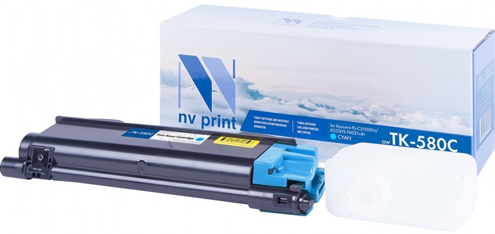 Картридж голубой NVPrint Kyocera, NV-TK580C
