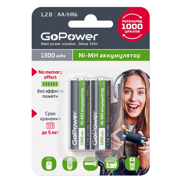 Аккумулятор для компьютерной техники GoPower Аккумулятор NI-MH HR6