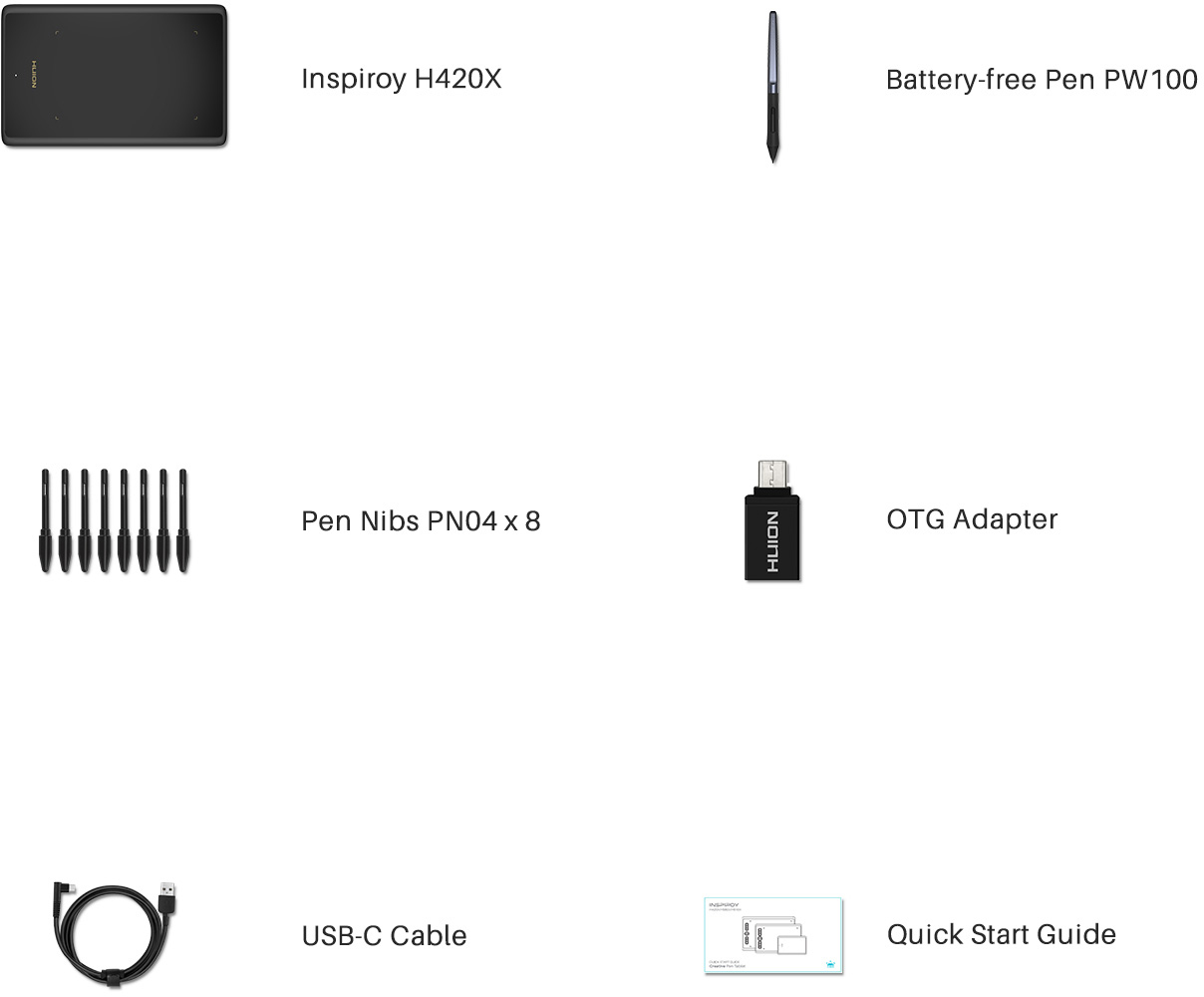 Графический планшет HUION Inspiroy H420X