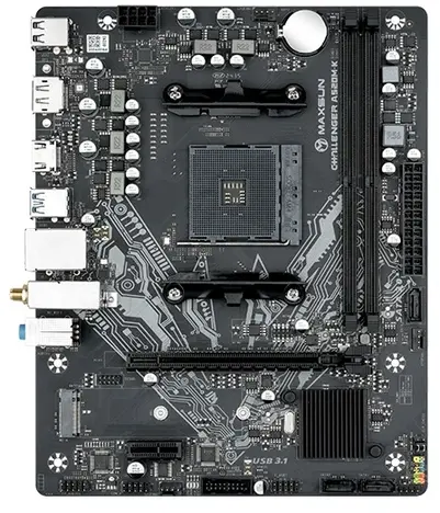Материнская плата Maxsun AM4 AMD A520 Challenger A520M-K WIFI