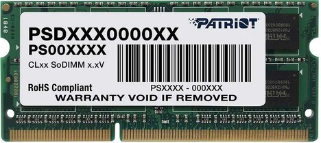 Оперативная память Patriot Desktop DDR3L 1600МГц 8Gb, PSD38G1600L2S, RTL