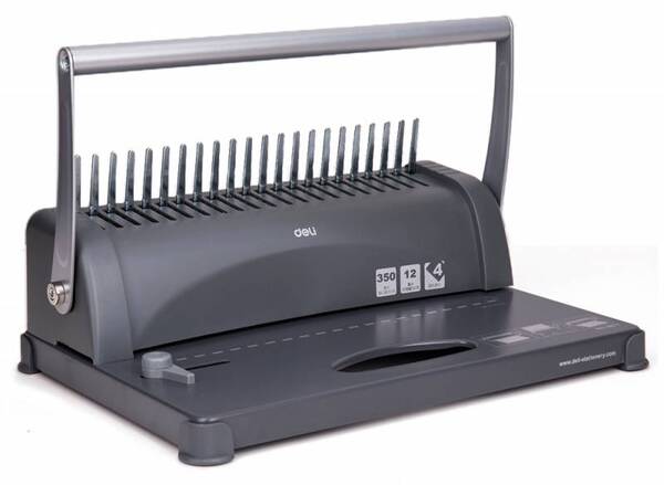 

Переплетчик Deli Easy E3871 A4/перф.12л.сшив/макс.350л./пластик.пруж. (10-16мм)
