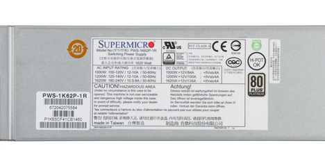 Блок питания SUPERMICRO Server PSU 1620W PWS-1K62P-1R
