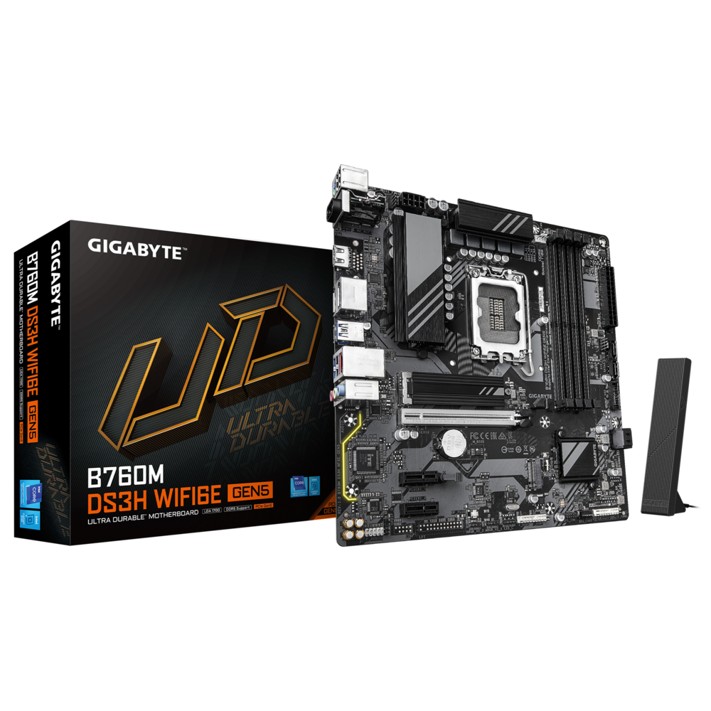 Материнская плата Gigabyte LGA 1700 Intel B760 B760M DS3H WIFI6E GEN5