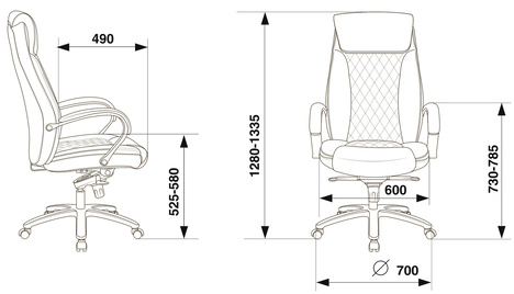 Кресло руководителя Бюрократ  T-9924SL